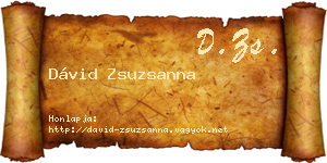 Dávid Zsuzsanna névjegykártya